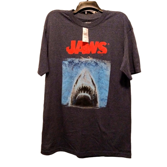 XLT Original JAWS Navy Heather T-Shirt NWT - Picture 1 of 6